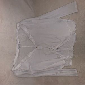 White button sweater